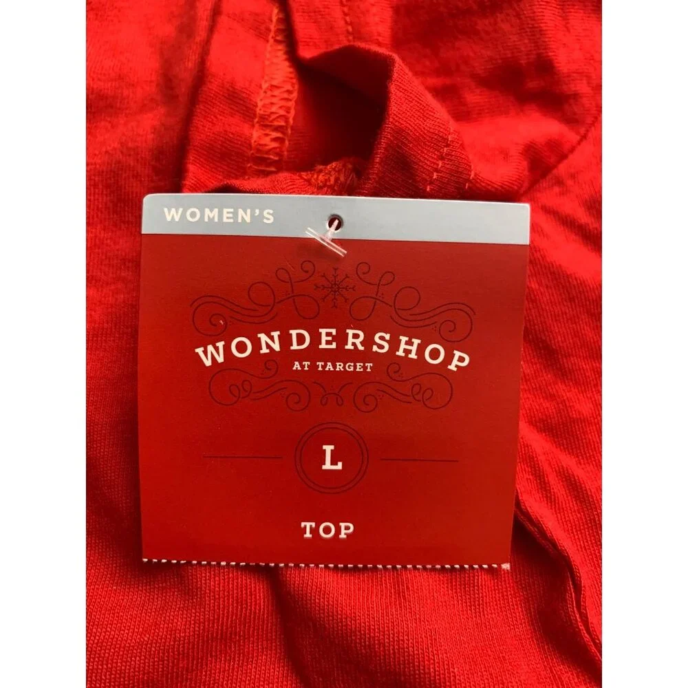 Wondershop Womens Cookie Crew Red Short Sleeve T-Shirt Christmas Top Size Large - Picture 10 of 11